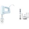 Braun HM3000WH MultiMix 3 Sbattitore Elettrico, Mixer ad Immersione, Impugnatura Antiscivolo, 5 velocità+Turbo & Minipimer MultiQuick 5 Vario MQ5235WH Frullatore ad Immersione, 21 velocità