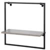 AKTIVE Max Home Mensola da parete, 35x12x35 cm, Supporta fino a 3 kg, Con ripiano Effetto cemento, Decorativo, Struttura in metallo nero, Soggiorno, Ingresso, Camera da letto (18479)