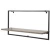 AKTIVE Max Home Scaffale da parete, Portata massima 5 kg, Con ripiano, Effetto cemento, Struttura in metallo nero, Design rettangolare, Per soggiorno, Ingresso, Camera da letto (18481)