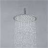 JOHO Soffione Doccia a Pioggia Rotondo 8 Pollici Docce Fisso da Parete in Acciaio Inox 304 con Ugelli Antiicalcare Cromo (D20cm tondo)