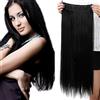 SEGO Extension Clip Capelli Lisci Fascia Unica Clip in Hair Extensions Sintetiche Posticci Donna 58cm 120g # Nero Scuro