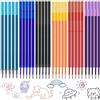 Znnhnn 24 Refill per Penna Gel Cancellabile,compatibili con Legami,Altezza 13 cm,Inchiostro Termosensibile, Punta 0,7 mm,Per la scuola e la vita di tutti i giorni (Multicolore-30)