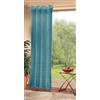 Gardinenbox Tenda in Voile con Occhielli, Trasparente, Tinta Unita, 100% Poliestere, Turchese, 175 x 140 cm