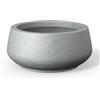 Kante Fioriere rotonde per bonsai in cemento, diametro 42,9 cm, per interni ed esterni, con foro di drenaggio, per casa, patio, giardino, grigio cemento
