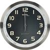 techno line WT 8970 Orologio da Parete Radio, Metallo, Nero/Argento, 30x4.2x30 cm