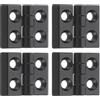 QUARKZMAN 4Pcs Cerniere Regolabili A 180 Gradi, 30x38mm Cerniere A Foglia ostacolarebile In Lega Di Zinco, Goccia Per Porte A Libro Per Scatole In Legno, Nero