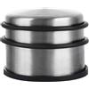 ASelected Fermaporta resistente, in acciaio inox cromato, per pavimenti, paraurti in gomma a cupola, fermaporta portatile, cromato, per battiscopa e protezione delle pareti interne