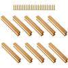 CAAGGMM Maniglie in Legno, 12 Pezzi Maniglie per Mobili da Cucina con 24 Viti, Interasse Fori 128 mm, per Porta, Armadio, Cassetto, Comodino