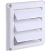 Hztyyier Coperchio griglia ventilazione parete in plastica, copertura areazione 3 alette con deflettore retato anti-insetti e antipolvere for aerazione ambienti (20 * 20 cm)