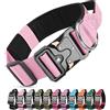 Ledeak Collare Tattico per Cani con Maniglia di Comando, Collare Tattico Regolabile con Fibbia in Metallo, Collari Militare in Nylon per Cani di Taglia Media e Grande Addestramento (Rosa, L)