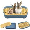 Huanmin Vassoio per lettiera coniglio, animale WC, 27 x 18,8 x 4 cm, contenitore per lettiera per coniglio, lettiera per piccoli animali domestici, per allenatore di vaso, uso in gabbia, vassoio con griglia