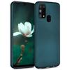 kwmobile Custodia Compatibile con Samsung Galaxy M31 Cover - Back Case Morbida - Protezione in Silicone TPU Effetto Metallizzato petrolio metallizzato
