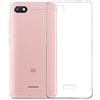 REY Cover in Gel TPU Trasparente per XIAOMI REDMI 6A, Ultra Sottile 0,33 mm, Morbido Flessibile, Custodia Silicone