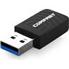 flintronic Wifi Usb 1300 Mbps Dual Band, Adattatore WiFi USB 3.0 ad Alto Guadagno per Computer, Adattatore Wireless Supporta Windows 11/10/8.1/8/7, Mac OS X 10.11-10.15, MU-MIMO