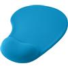 OcioDual Tappetino Mouse Poggiapolsi, Tessuto Morbido con Base in Gomma Antiscivolo, Colore Blu Chiaro, Tappetino Mouse Ergonomico con Supporto in Gel, Gioco, Ufficio