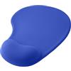 OcioDual Tappetino Mouse Poggiapolsi, Tessuto Morbido con Base in Gomma Antiscivolo, Colore Blu, Tappetino Mouse Ergonomico con Supporto in Gel, Gioco, Ufficio