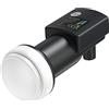SLx Illuminatore Parabola LNB Universale, Occhio Parabola a Uscita Singola con Rilevatore di Potenza del Segnale, 4K, UHD, Full HD
