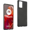 REY Cover in Gel TPU Nera per Motorola Moto G85 5G, Ultra Sottile 0,33 mm, Morbido Flessibile, Custodia Silicone