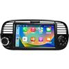 PRIDEOY Wireless Carplay per Fiat 500 2007-2015, Schermo IPS da 7, Stereo Fiat 500 Supporta Android Auto e Mirrorlink, Bluetooth, Microfono, AM USB, DSP FM RDS SWC Originale