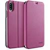 doupi Deluxe FlipCase per iPhone XS Max (6,5 Pollici), Protezione Custodia Ultra Slim Magnete Flip Cover Protettiva Book Style Etui Stare in Piedi Case, Rosso