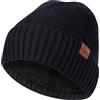 HASAGEI Berretto a Maglia da Uomo e Donna, Berretto Invernale Termo Traspirante, Fodera in Morbido Pile, Caldo Berretto Invernale Unisex con Polsino (Blu)