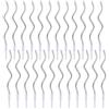 JUHONNZ Candeline Compleanno a Spirale,24 Pcs Particolari Candele per Decorazione Torta di Feste di Compleanno e Matrimonio,Argento
