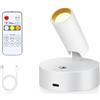 Cefrank Lampada da parete a LED senza fili - Telecomando, 3 temperature di bianco, USB-C, senza foratura, ideale per quadri e specchi