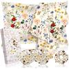 Miss Adola Mulberry, 1 federa in seta per capelli e pelle, 19 momme, standard, 75 x 50 cm, con maschera per gli occhi e scrunchie, morbida, regalo per dormire, per donne, fiori vintage