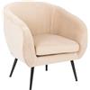 Atmosphera Poltrona da Interno modello Solaro in Velluto colore Beige