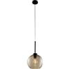 BeLight Lampada Sospensione in Ferro e Vetro 1 Luce Attacco E27 Ø20cm colore Ambra
