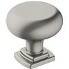 Amerock Pomello per armadietto, nichel satinato, diametro 32 mm, Surpass, confezione da 1, pomello per cassetti, hardware per armadietti