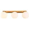 Redo Group Italia Srl Applique Bowling a 3 luci oro satin con sfere bianche 3XE27 EDO01-3151/20