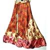 Magic Incredibile-art Vintage Silk Sari Magic Wrap Gonna Reversibile Hippie Sarong