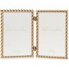 Lawrence Frames Cornici per foto in metallo fuso con cerniera 10 x 15 cm, design con corda dorata