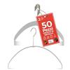 MAWA Grucce Appendiabiti Light, Set di 50 Grucce Salvaspazio e Antiscivolo, Ideali per T-Shirt, Top e Maglioni Leggeri, Gancio Girevole 360°, 40 cm, Bianco