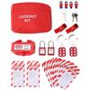 Dioche Kit di blocco e disattivazione dell'interruttore automatico elettrico | Set lucchetti sicurezza per uso industriale Etichette ganci Loto completi Durevoli, facili usare resistenti agli urti