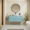 Parama Mobile bagno sospeso 120cm quattro cassetti carta da zucchero cannettato con top | Tigua