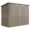 Outsunny Capanno Porta Attrezzi con 2 Prese d'Aria e Chiavistello, in Acciaio, 249x121x183 cm, Grigio Chiaro | Aosom Italy