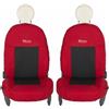 Union Textile UNION Coprisedili anteriori realizzati su misura specifici per FIAT 500. Perfettamente aderente resistente lavabile. Made in Italy (Rosso)