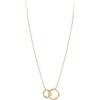 day berlin day.berlin collana Tori da donna placcata oro 18k, 45+5cm regolabile, maglia sottile con due anelli 8mm e 10mm, acciaio inox 316L, senza nichel e resistente all'acqua