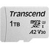 TRANSCEN Sd-card micro 1TB trasscendi fino a 100/85Mb/s S w/adattatore UHS-I U3