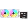 COUGAR Poseidon Vistek Pro ARGB 240 White CPU Liquid Cooler Display IPS Intel 1851/1700/1200 AMD AM5/AM4