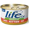 Life Cat Natural Kitten al Manzo - Cibo Umido per Gattini, 85g Prezzo x 24 unità