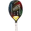 Max Beach Tennis MBT ALPHA, Racchetta Beach Tennis 100% Fibra di Carbonio 3K - Trattamento ruvido- Eva High Power - Leggera e Bilanciata - Profilo 22 mm - Custodia inclusa
