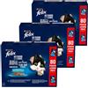FELIX Set Prova Multigusto 80x85G e 160x85G Felix Cat Le Ghiottonerie Pesce e Mix MIX MULTIGUSTO