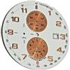 Miyota Quadrante chrono Miyota OS60 bianco cifre arabe rosate rosé 35,50 mm Portoghese