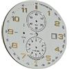 Miyota Quadrante chrono Miyota OS60 bianco cifre arabe dorate 35,50 mm Portoghese