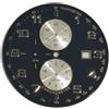 Quadrante chrono Miyota OS60 nero lacca cifre arabe dorate 35,50 mm Portoghese