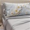 PETTI Artigiani Italiani - Lenzuola in Cotone con Federe in Stampa Digitale, Lenzuola Una Piazza e Mezza, Completo Letto Una Piazza e Mezza, Floreale 1 Grigio Chiaro, 100% Made in Italy