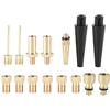 Alomejor Adattatore Valvola da Bici DV AV SV - Kit di 15pz per Compressore, Pompa Aria, Gonfiatore della Gomma, Accessori per Bici